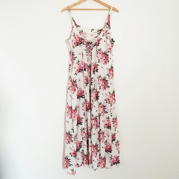 vintage pink floral sun dress - Picture 4 of 6